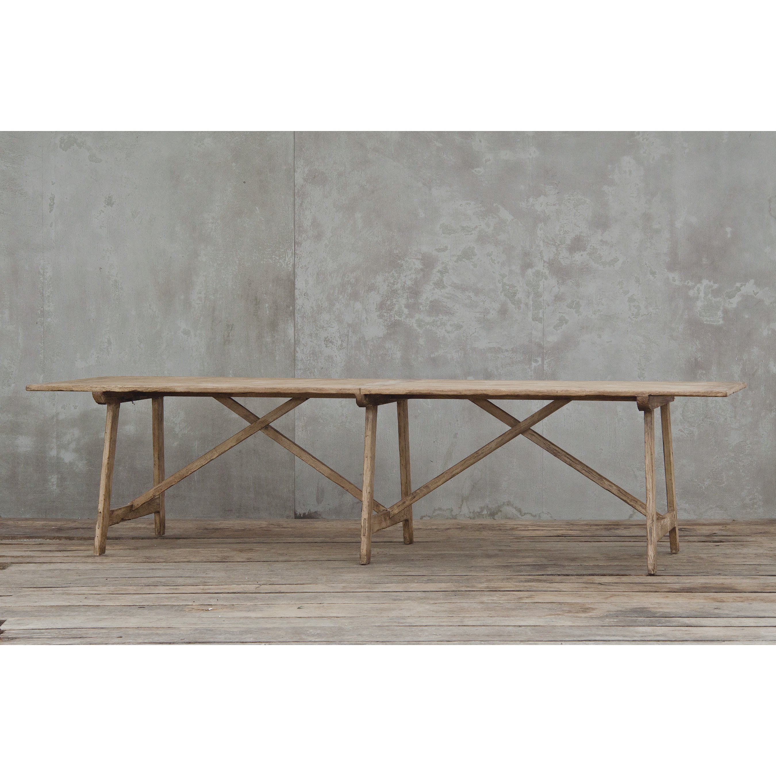 X-Base Rustic Dining Table
