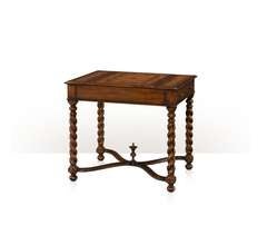 Spiral Leg, Leather Top Games Table