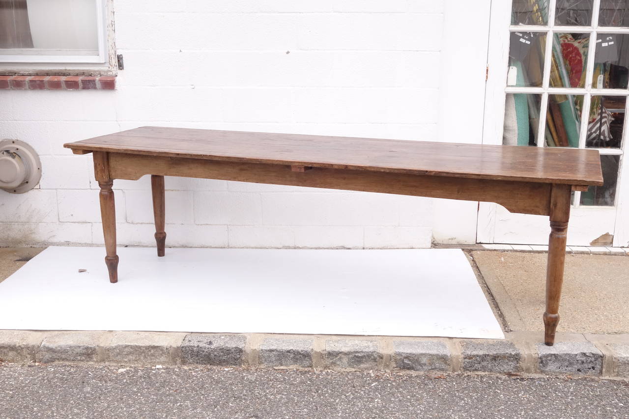 European Long French Table in Pine For Sale