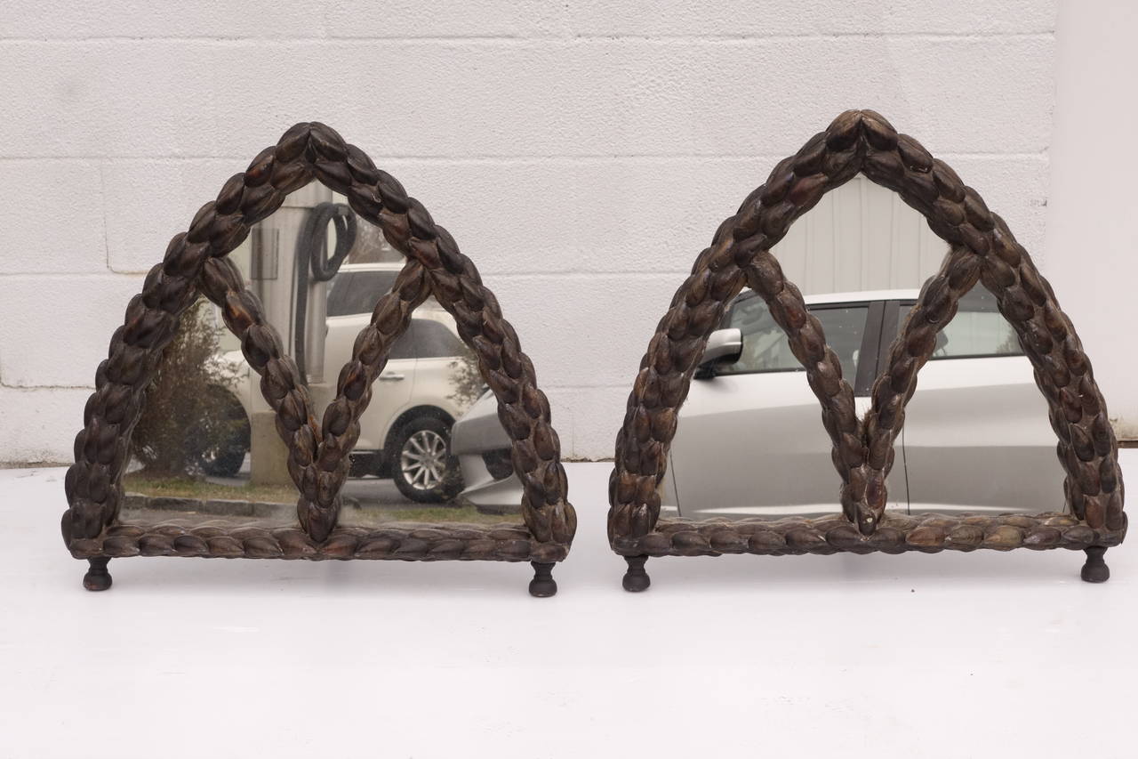 British Pair of Gothic Table Mirrors For Sale