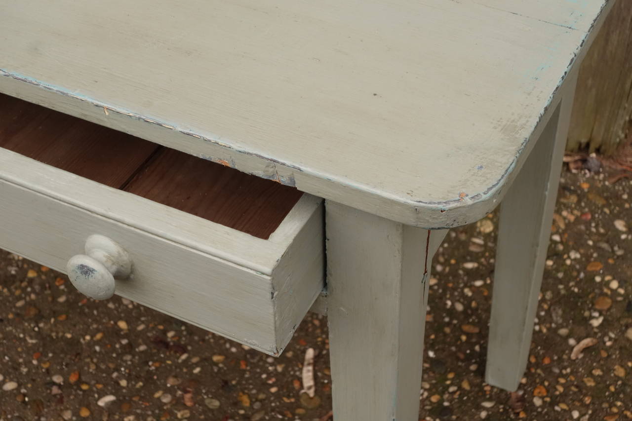 Side table or Writing Desk 
Painted, Grey in Color