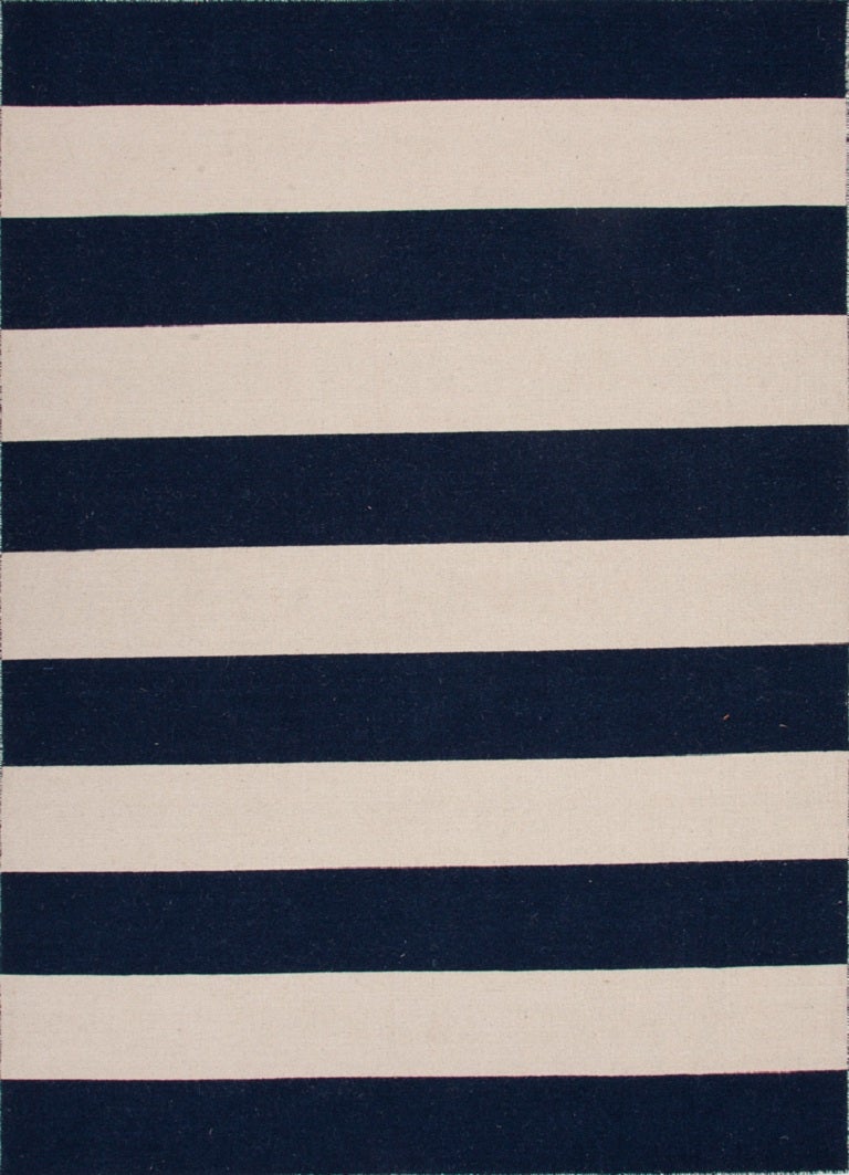Navy Striped Rug For Sale
