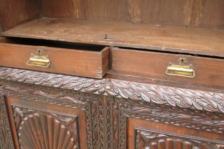 20th Century Raj Carved Cabinet For Sale