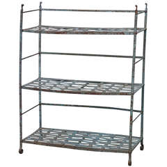 Blue Metal Shelves