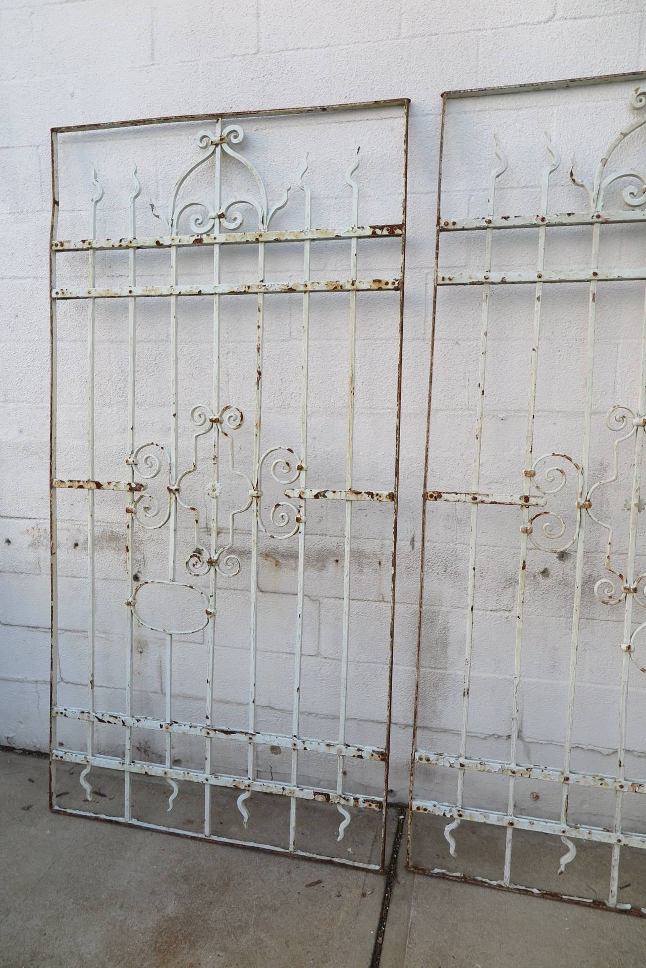 Pair of Iron Gates In Good Condition For Sale In Bridgehampton, NY
