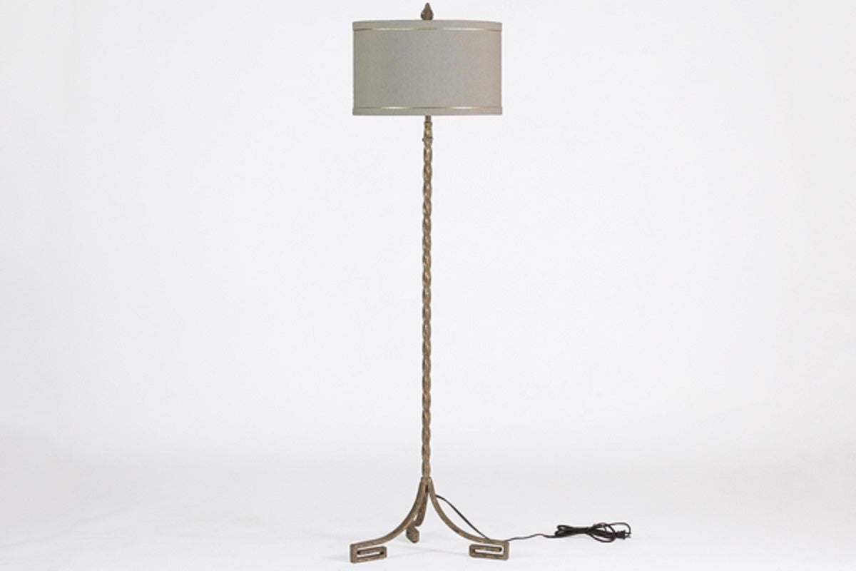 Greek Key Twist Floor Lamp For Sale