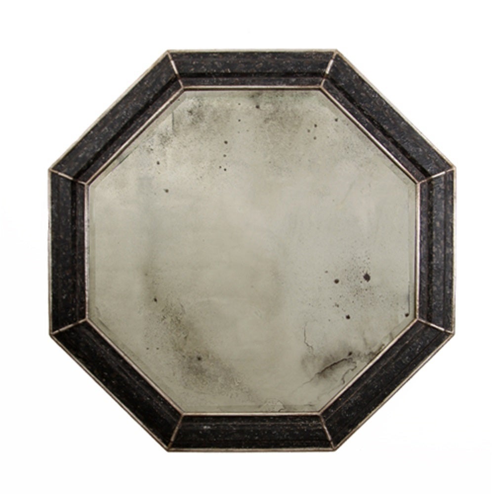 Black Octagonal Mirror For Sale