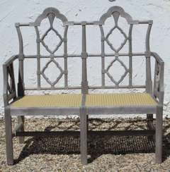 Settee with Rush Seat
