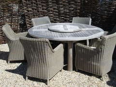 Circular Dining Table with Lazy Susan