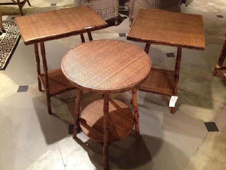 Variety of Bamboo Occasional tables In Good Condition For Sale In Bridgehampton, NY