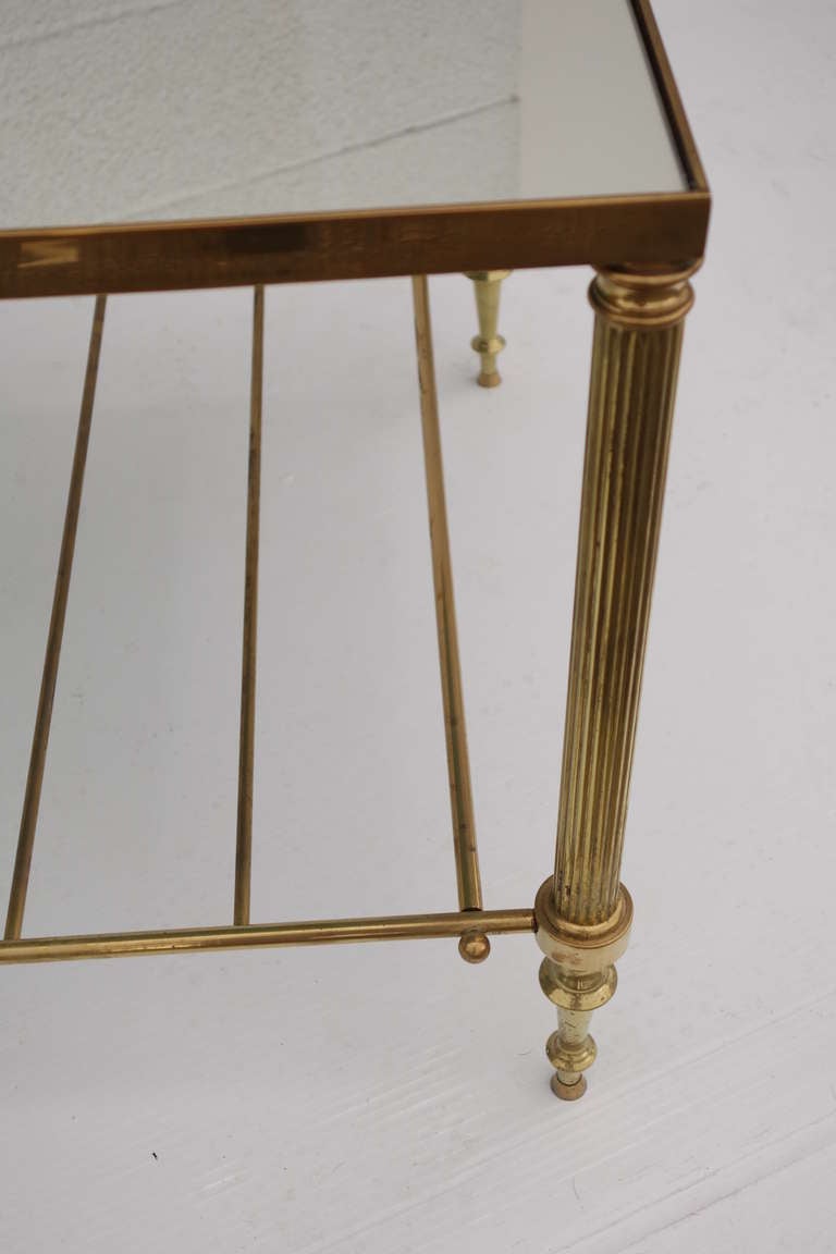 French Brass Directoire Style Cocktail Table For Sale 1