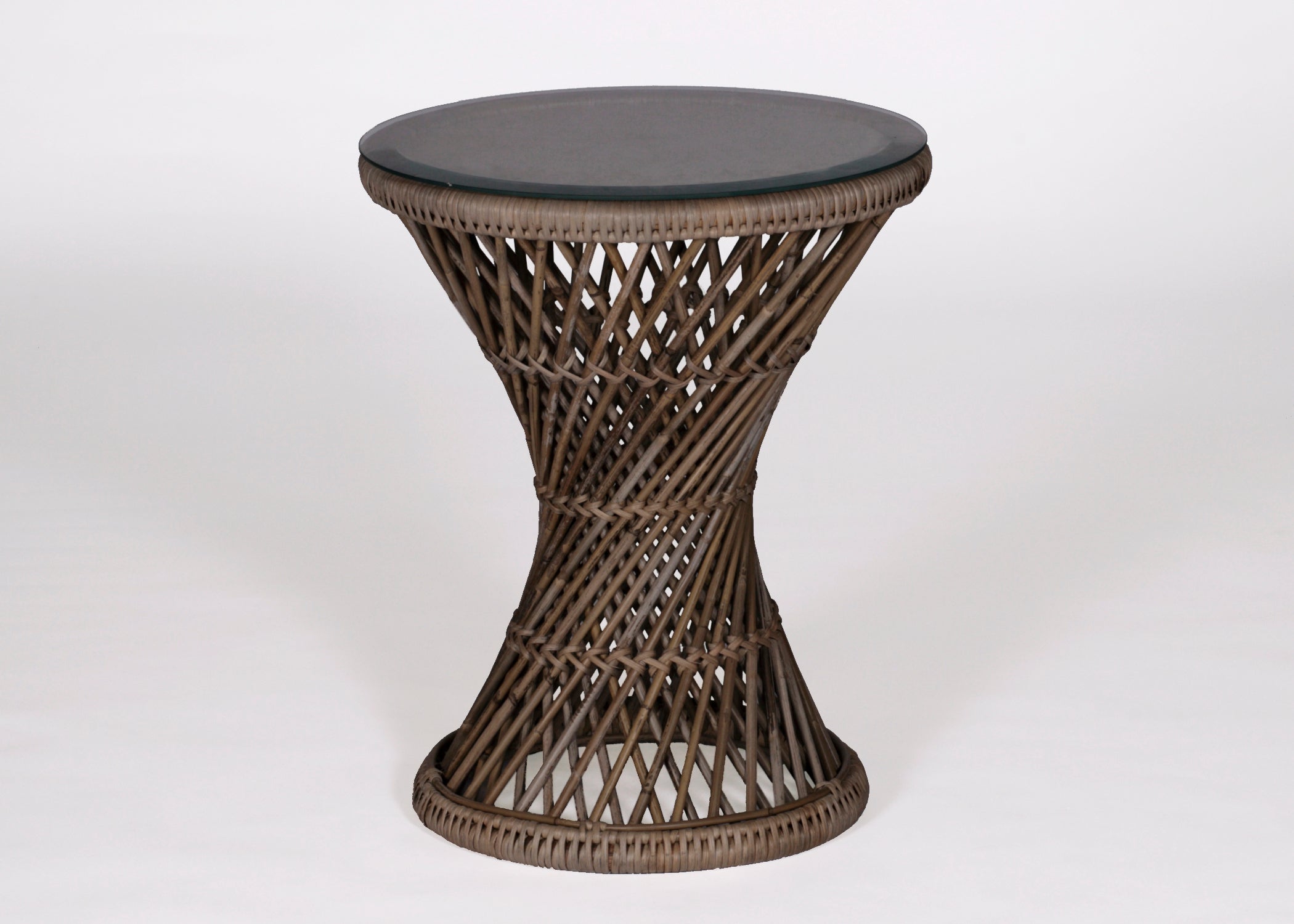Rattan Side Table For Sale
