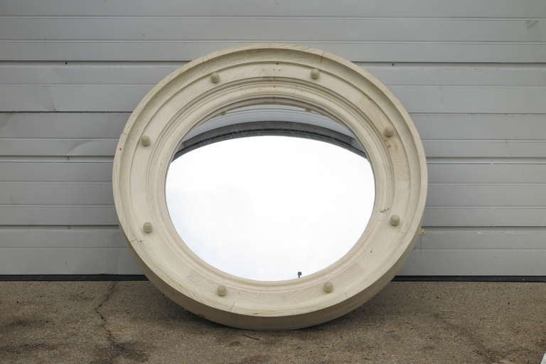 Convex mirror with frame made from 19th century 5