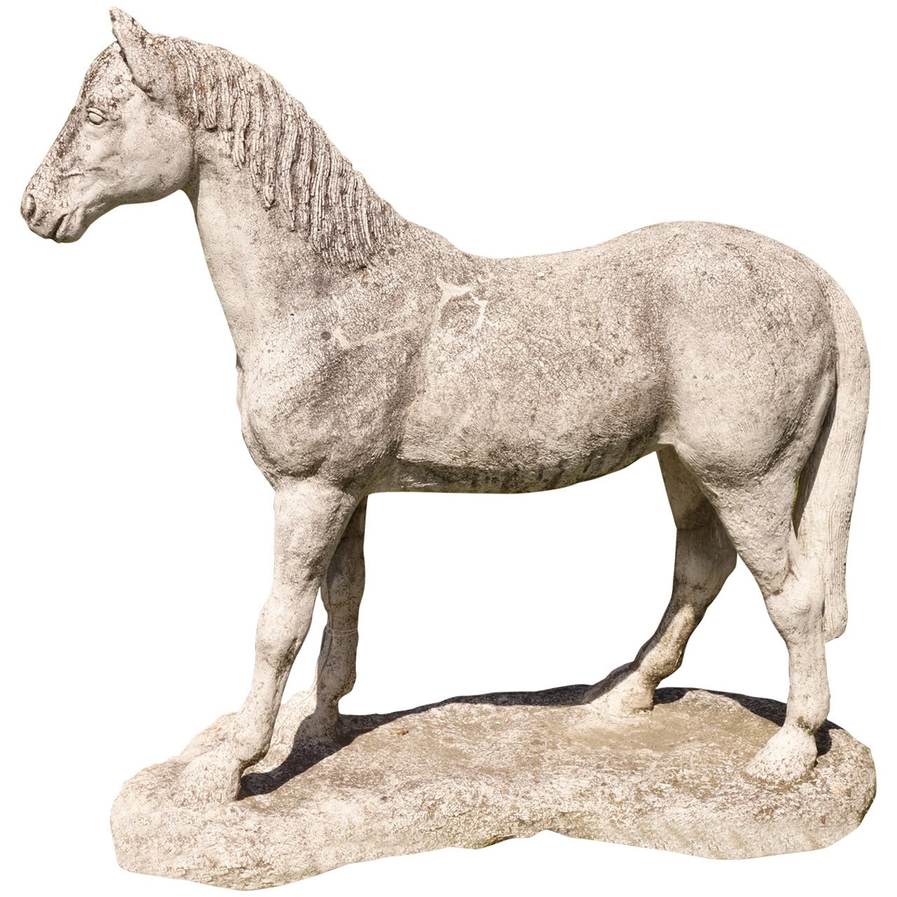 Large French Stone Horse For Sale