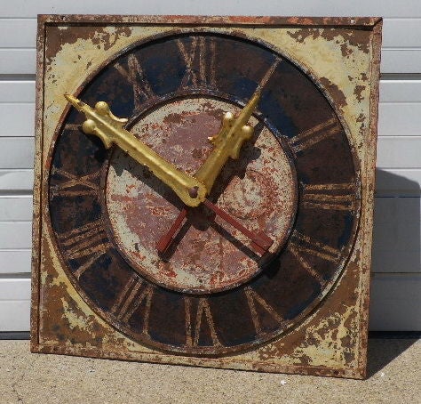 French 19th C Clock Face In Good Condition For Sale In Bridgehampton, NY