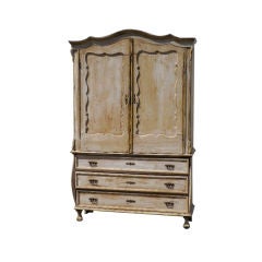 Early 19th C Swedish Cupboard on Chest