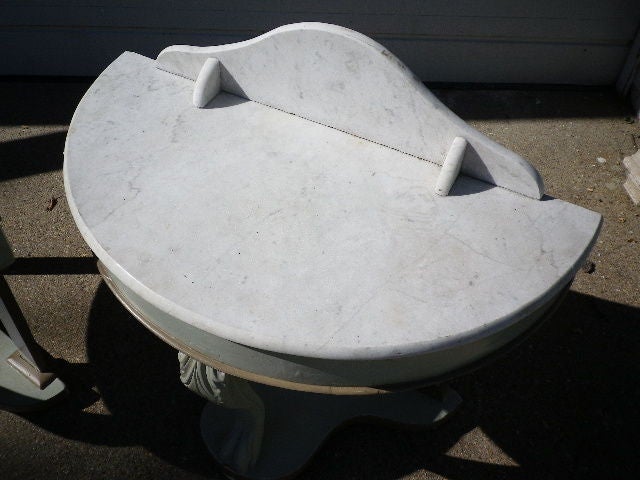 French Pair of Marble top Consoles For Sale