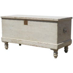English Painted Trunk on Stand