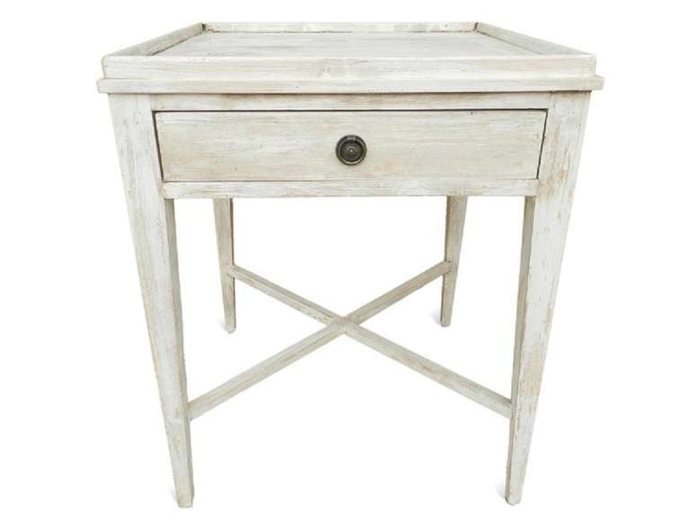 Whitewash Side Table