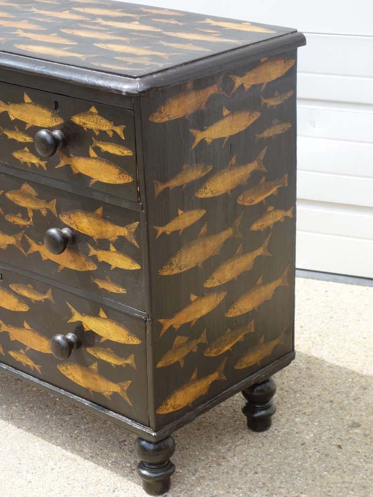 Black Decoupage Chest of Drawers 2