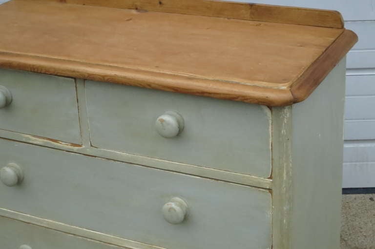 Pine chest c.1920 with later paint and original top.