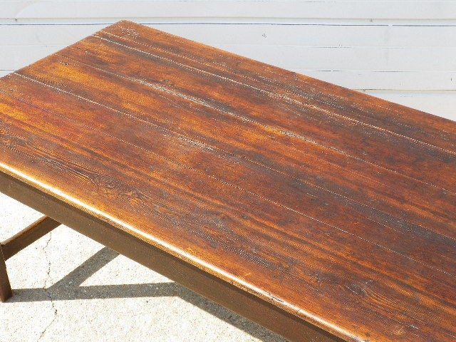 19th Century French Low Farmhouse Table For Sale