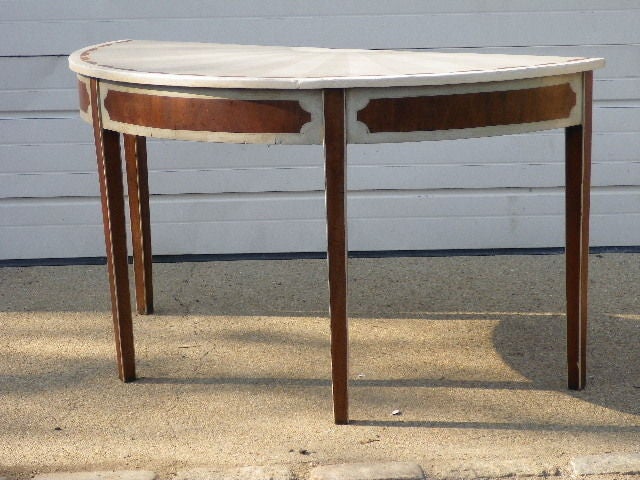 Unusual Demi Lune Console Table