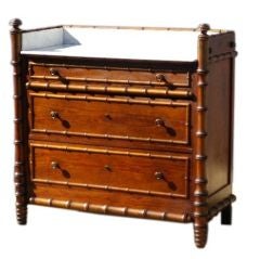 French faux bamboo chest of drawers
