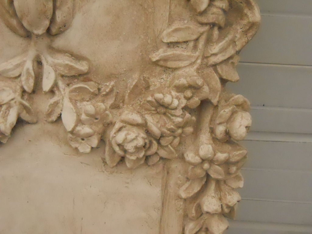 Large Italian plaques in plaster. sold as a pair