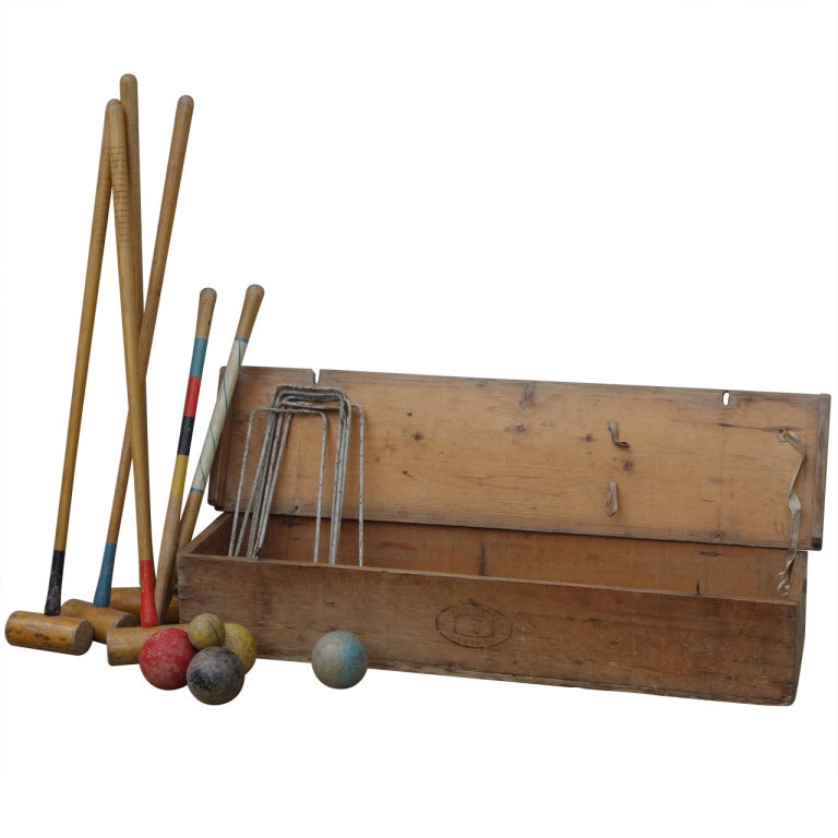 English Croquet Set at 1stdibs