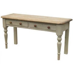 Antique English Pine Top Painted Server