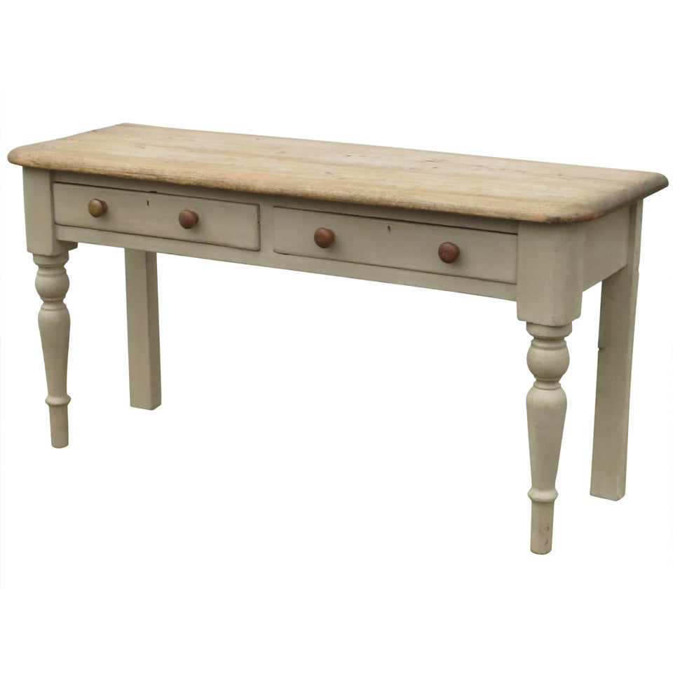 English Pine Top Painted Server For Sale