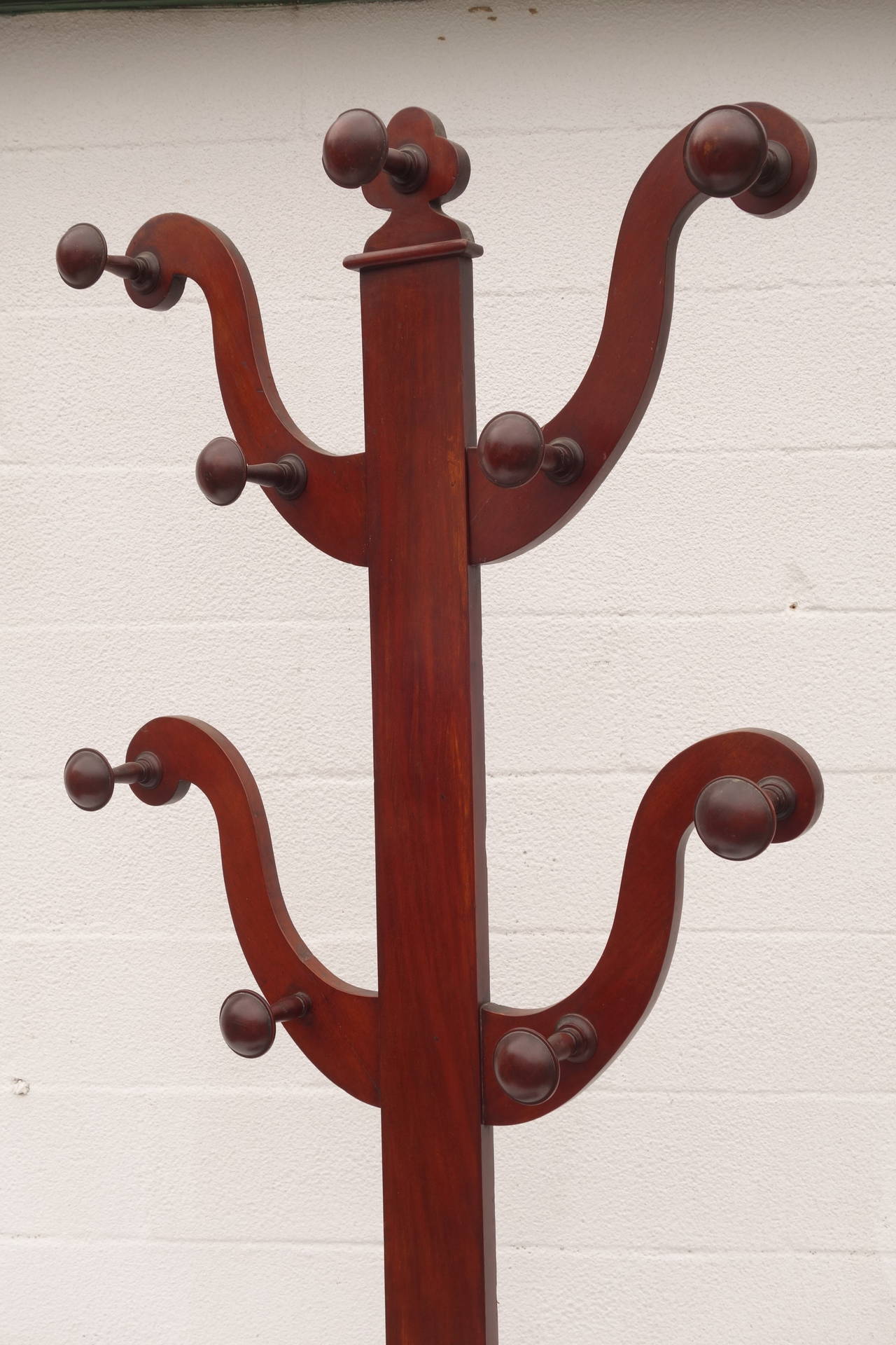 English Mahogany coat rack. Please contact for more information.