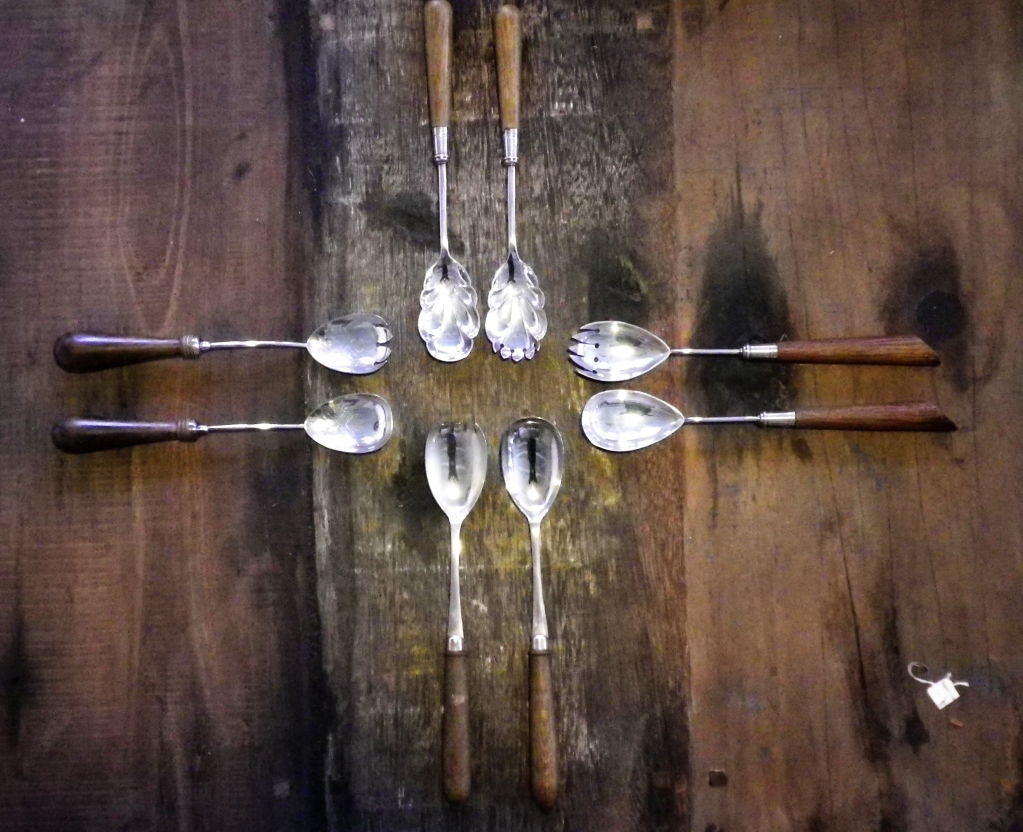 Victorian Salad servers in a variety of designs. sold in pairs.