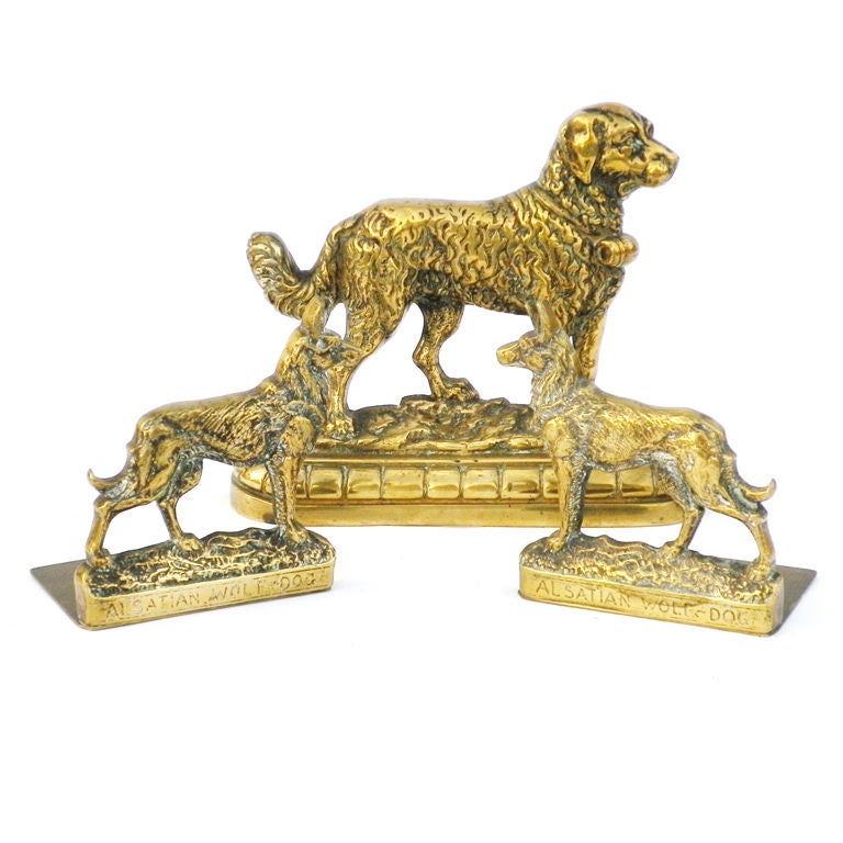 Dog Brass Door Stops