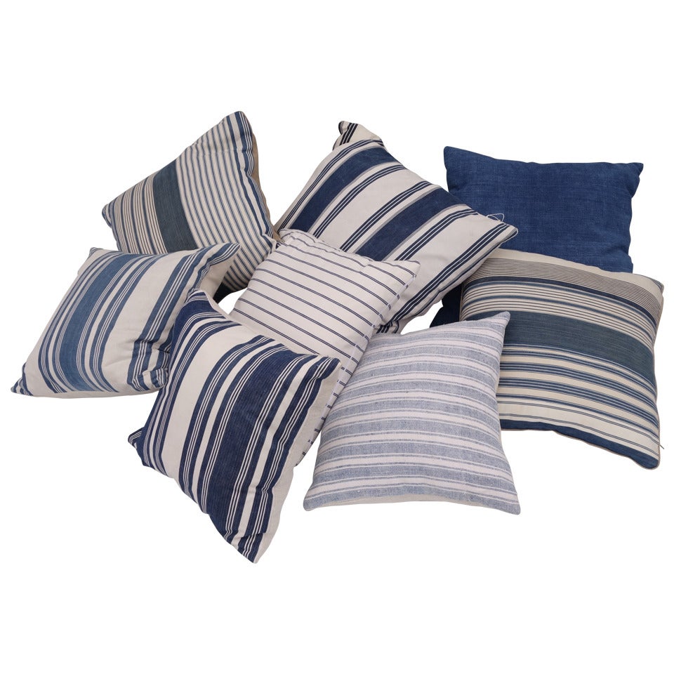 French Ticking Pillows For Sale