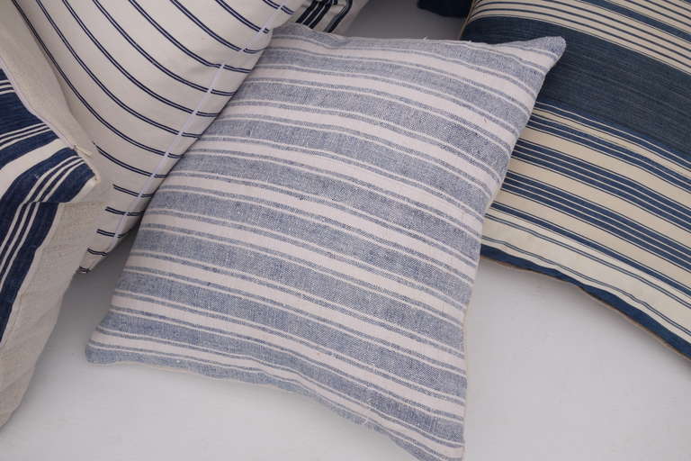 French Ticking Pillows For Sale 1