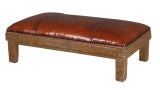 Upholstered Leather Bench
