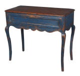 Blue Painted End Table