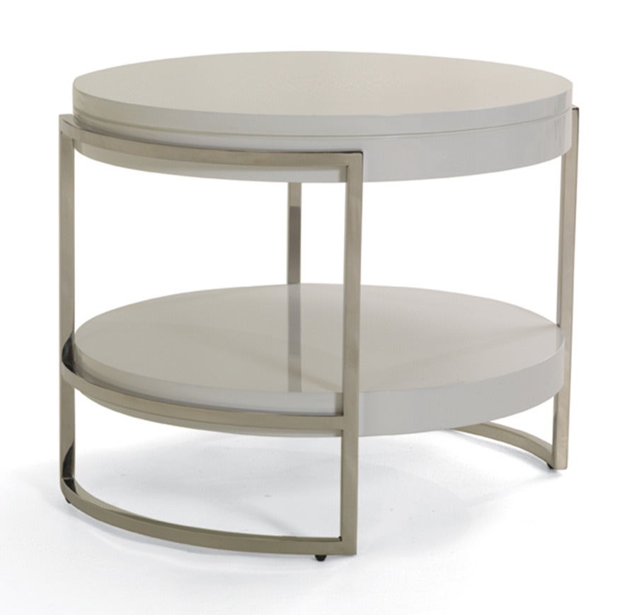 Sugar White Side Table For Sale