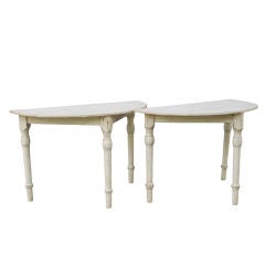 Pair of Demi Lune Tables