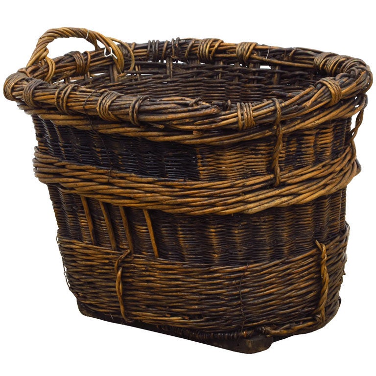 French Champagne Basket For Sale