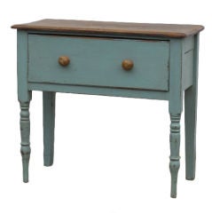 Blue Painted Side Table