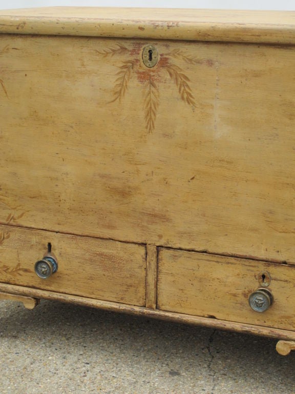 19th Century English Pine Trunk