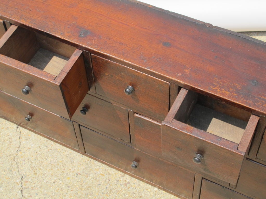 19th Century English Apothecary Drawers For Sale