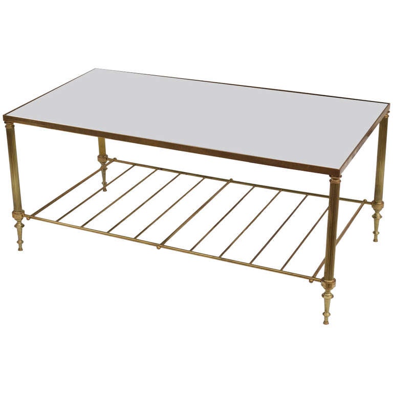 French Brass Directoire Style Cocktail Table For Sale