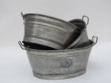 Vintage French Zinc Buckets
