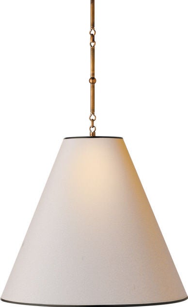 Pendant Light with Large Conical Shade For Sale 1