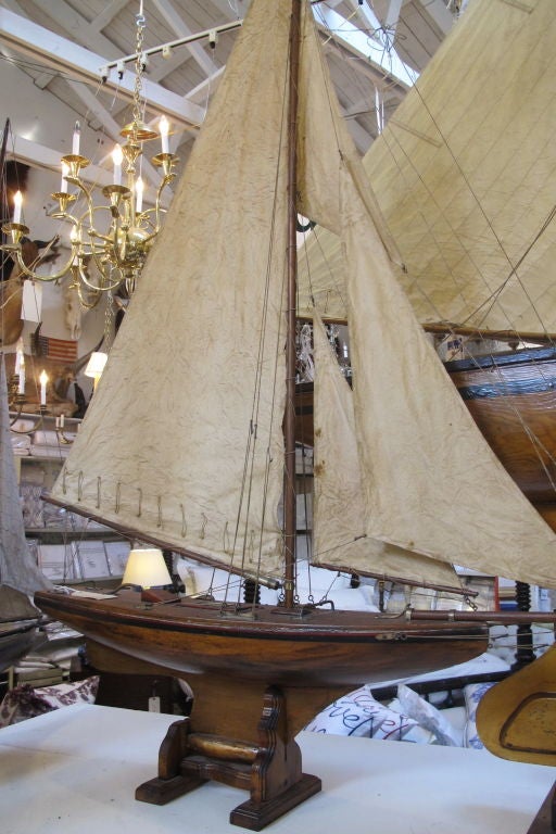Pine English Victorian Pond Yachts For Sale
