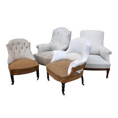 Victorian Armchairs in Orignal Upholstery